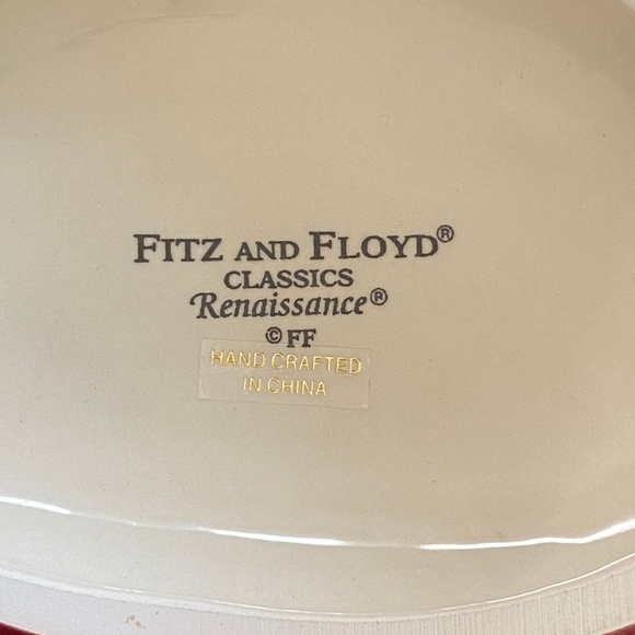 Fitz and Floyd Renaissance Santa Server Bowl Tray - Picture 6 of 8